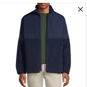 St. John’s Bay men’s size L navy windbreaker! Brad New with tags!